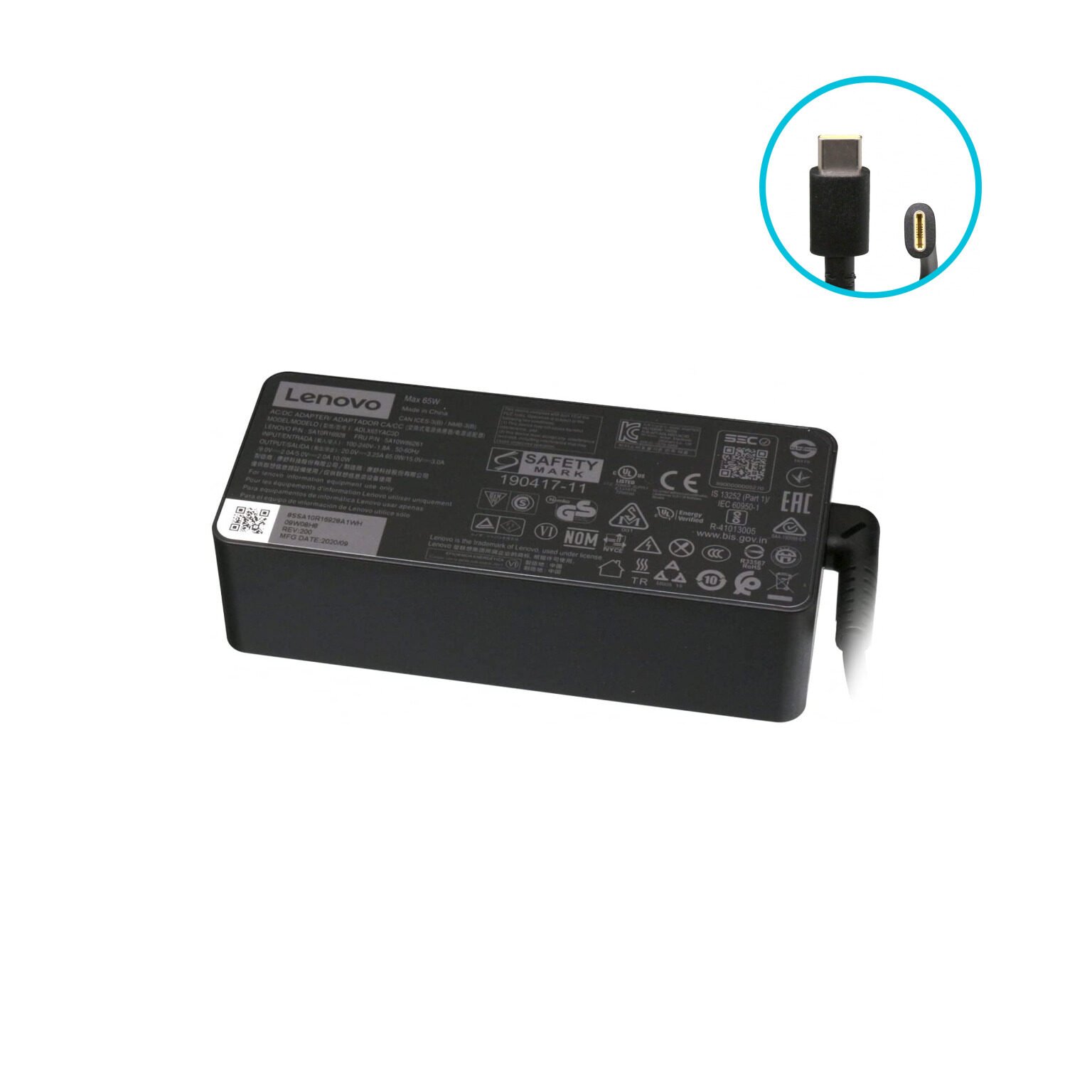 Chargeur PC Portable Original Lenovo 65W – 20V 3.25A – Image 3