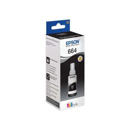 Bouteille d'Encre Originale Epson 664 Noir – C13T66414A