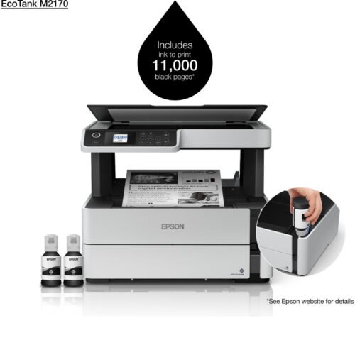 Imprimante Epson EcoTank M2170 Monochrome WiFi – Réservoirs Rechargeables (C11CH43403)