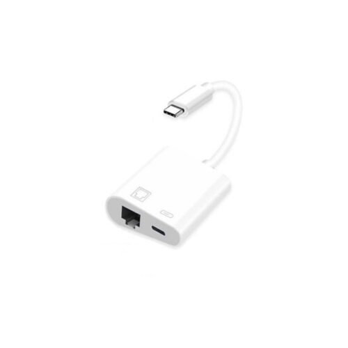 Adaptateur USB-C 2-en-1 – RJ45 + Power Delivery