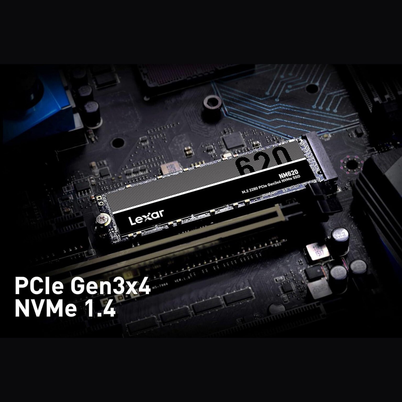 Disque SSD Interne Lexar NM620 512GB – M.2 PCIe Gen3 NVMe – Image 2
