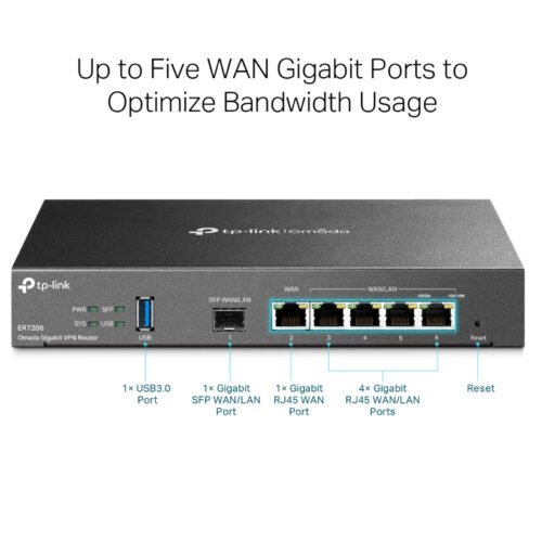 Alternative view of Routeur TP-Link SafeStream VPN Multi-WAN Gigabit – ER7206