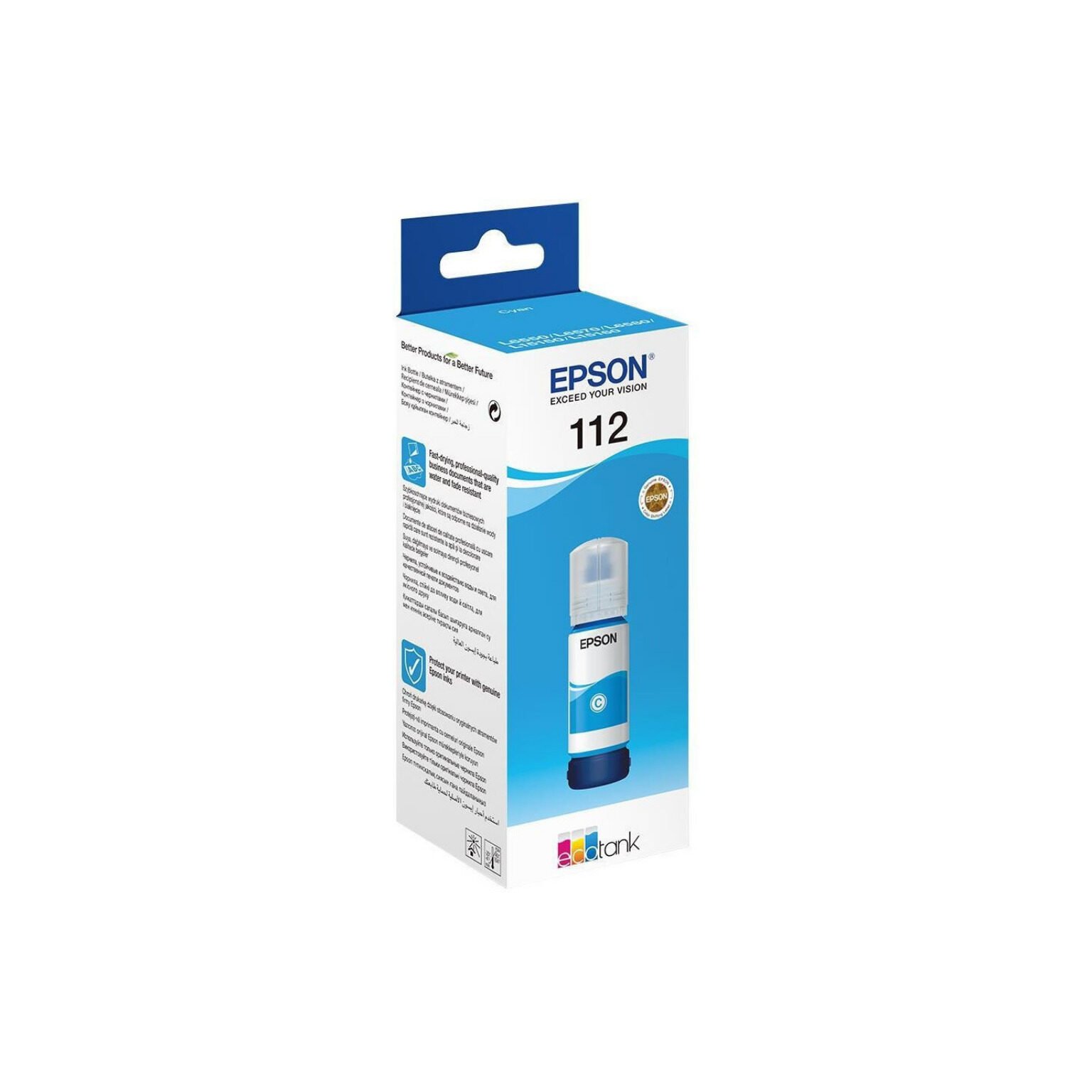 Bouteille d'Encre Originale Epson 112 Cyan – C13T06C24A