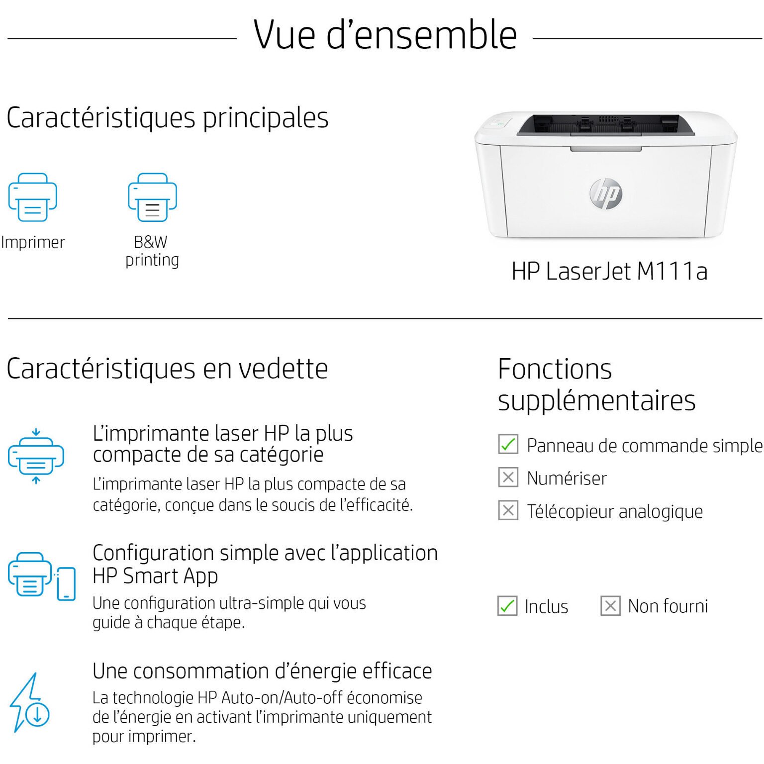 Imprimante HP LaserJet M111a Laser Monochrome – 7MD67A – Image 4