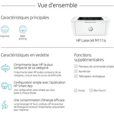 Imprimante HP LaserJet M111a Laser Monochrome – 7MD67A – Image 4