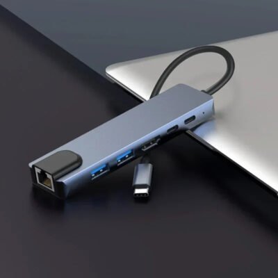 Adaptateur USB-C 6-en-1 – HDMI 4K, RJ45, USB 3.0 – Image 6