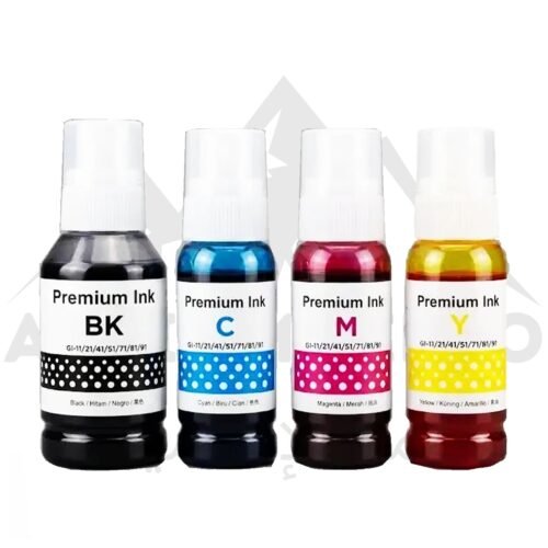 Pack 4 Bouteilles d'Encre Compatible Canon GI-41 (Cyan, Magenta, Jaune, Noire)