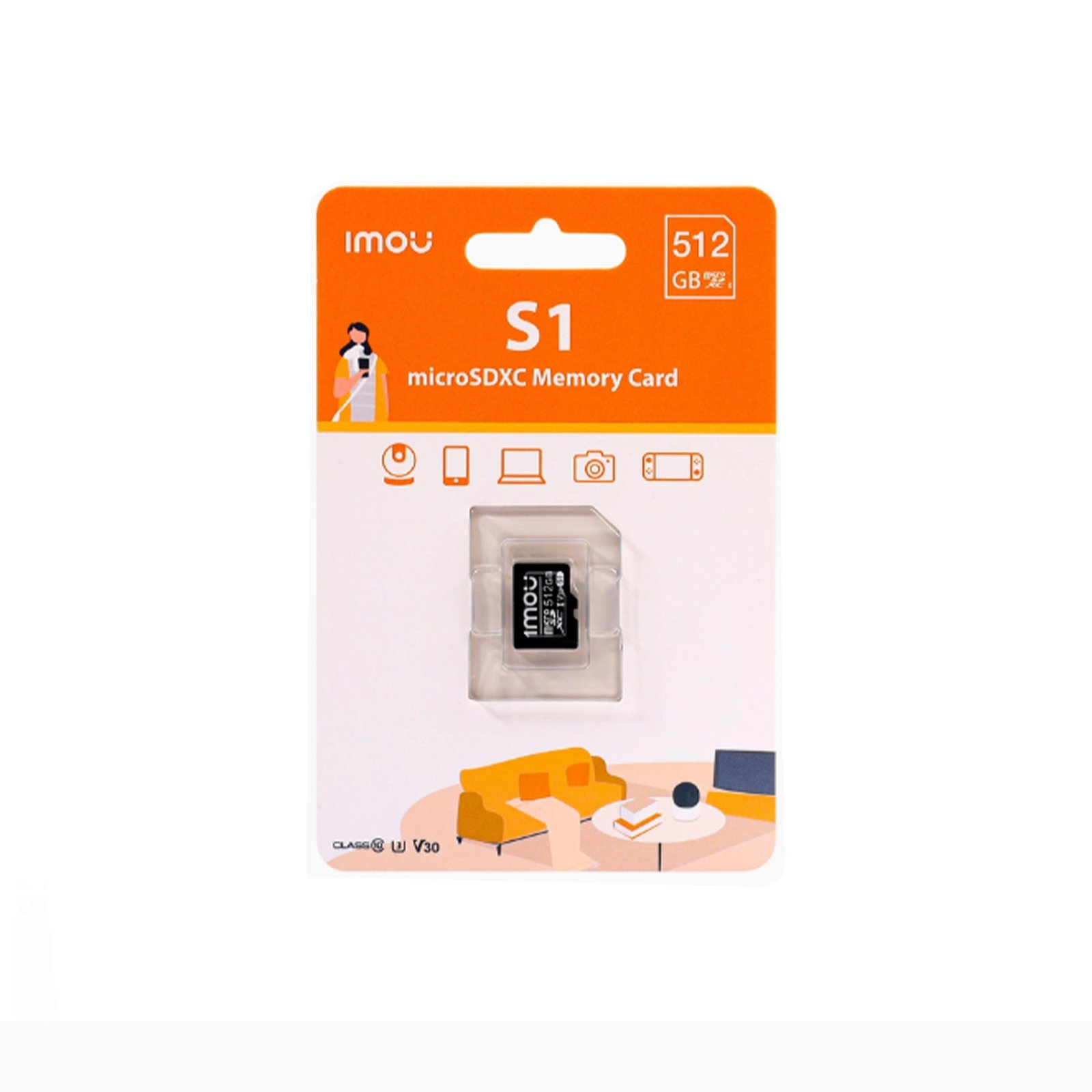 Carte Mémoire IMOU microSD 512 Go Classe 10 – ST2-512-S1