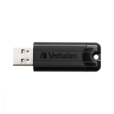 Clé USB Verbatim Pinstripe 64 Go Noire – USB 3.2 Gen 1 – 49318 – Image 3