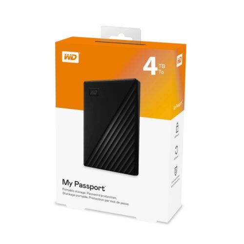 Disque Dur Portable Western Digital My Passport 4TB – USB