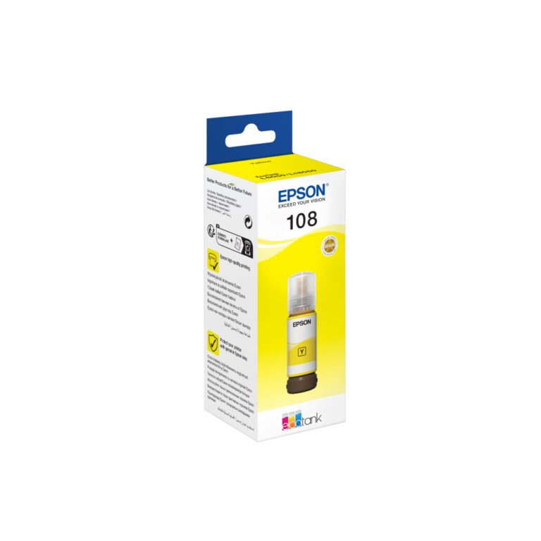 Bouteille d'Encre Originale Epson 108 Jaune – C13T09C44A
