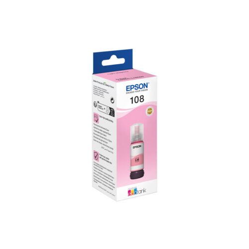 Bouteille d'Encre Originale Epson 108 Light Magenta – C13T09C64A