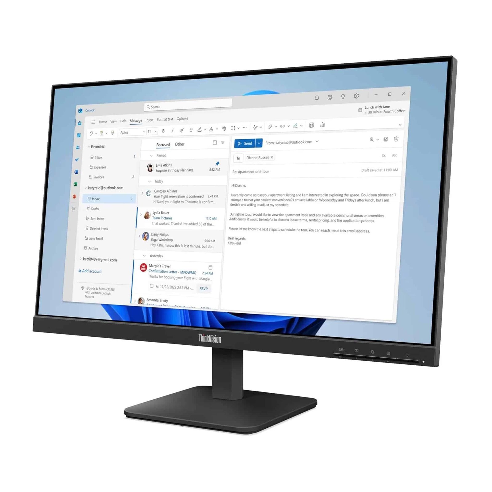 Écran Lenovo S24-4e 23,8″ HDMI – A25238FS0 – Image 2