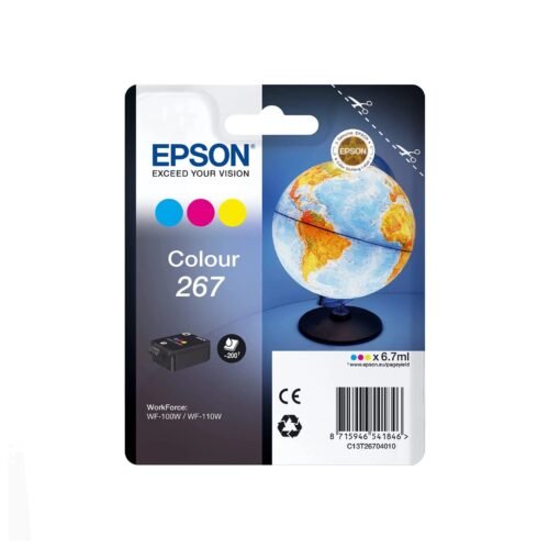Cartouche d'Encre Epson 267 Couleur (Cyan/Magenta/Jaune) Originale – C13T26704010