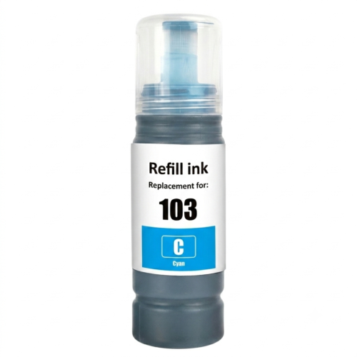 Bouteille d'Encre Compatible Epson 103 - Cyan (70ml)