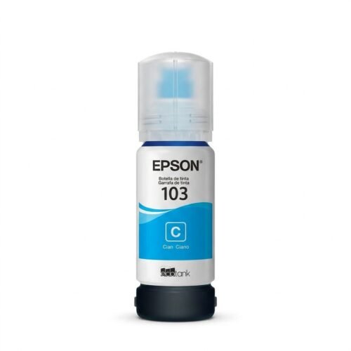 Bouteille d&rsquo;Encre Originale Epson 103 Cyan – C13T00S24A