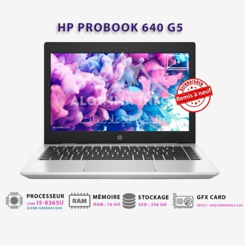 Ordinateur Portable HP ProBook 640 G5 i5-8365U 16GB SSD NVMe 256GB 14″ – Remis à Neuf