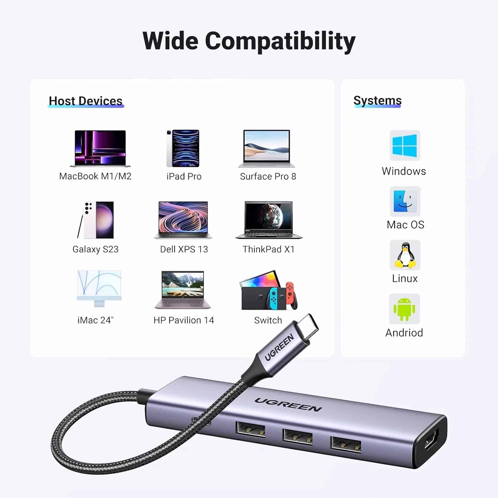 Hub USB-C 5 EN 1 Ugreen – 15596 – Image 5