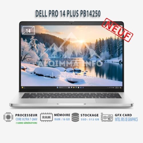 Ordinateur Portable Dell Pro 14 Plus PB14250 Ultra 7-266V vPro 16GB SSD 512GB