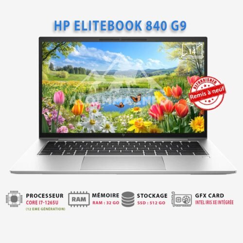 Ordinateur Portable HP EliteBook 840 G9 i7-1265U 32GB SSD 512GB – Remis à Neuf