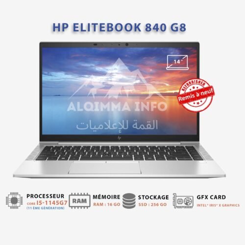 Ordinateur Portable HP EliteBook 840 G8 i5-1145G7 16GB SSD 256GB 14″ – Remis à Neuf