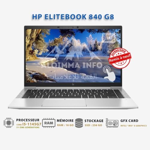 Ordinateur Portable HP EliteBook 840 G8 i5-11e Gen 16GB SSD 256GB Tactile 14″ – Remis à Neuf