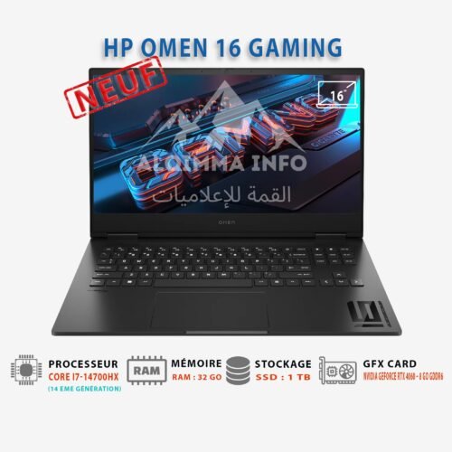 Ordinateur Portable HP Omen 16 Gaming i7-14700HX 32GB RTX 4060 1TB – Neuf