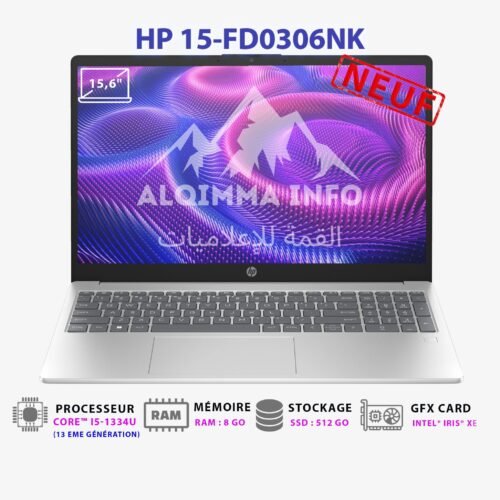 Ordinateur Portable HP 15-fd0306nk i5-1334U 8GB SSD 512GB 15.6″ – A76C5EA