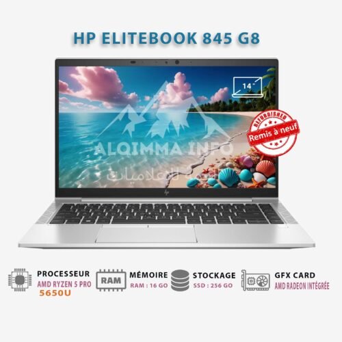 Ordinateur Portable HP EliteBook 845 G8 AMD Ryzen 5 PRO 5650U 16GB SSD 256GB – Remis à Neuf