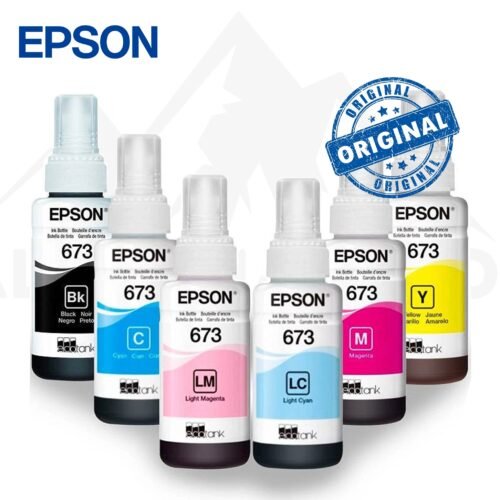 Pack 6 Bouteilles d'Encre Originales Epson 673 EcoTank