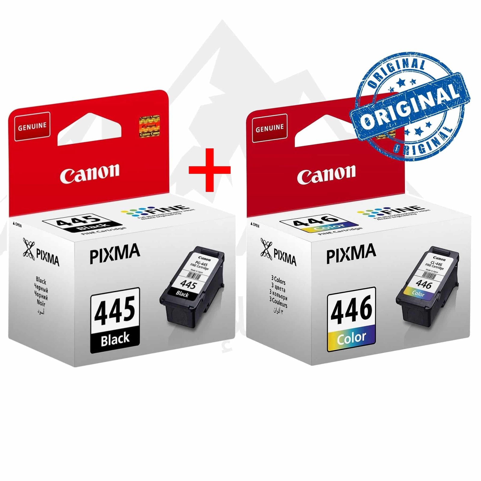 Pack Canon PG-445 Noire + CL-446 Couleur Originales