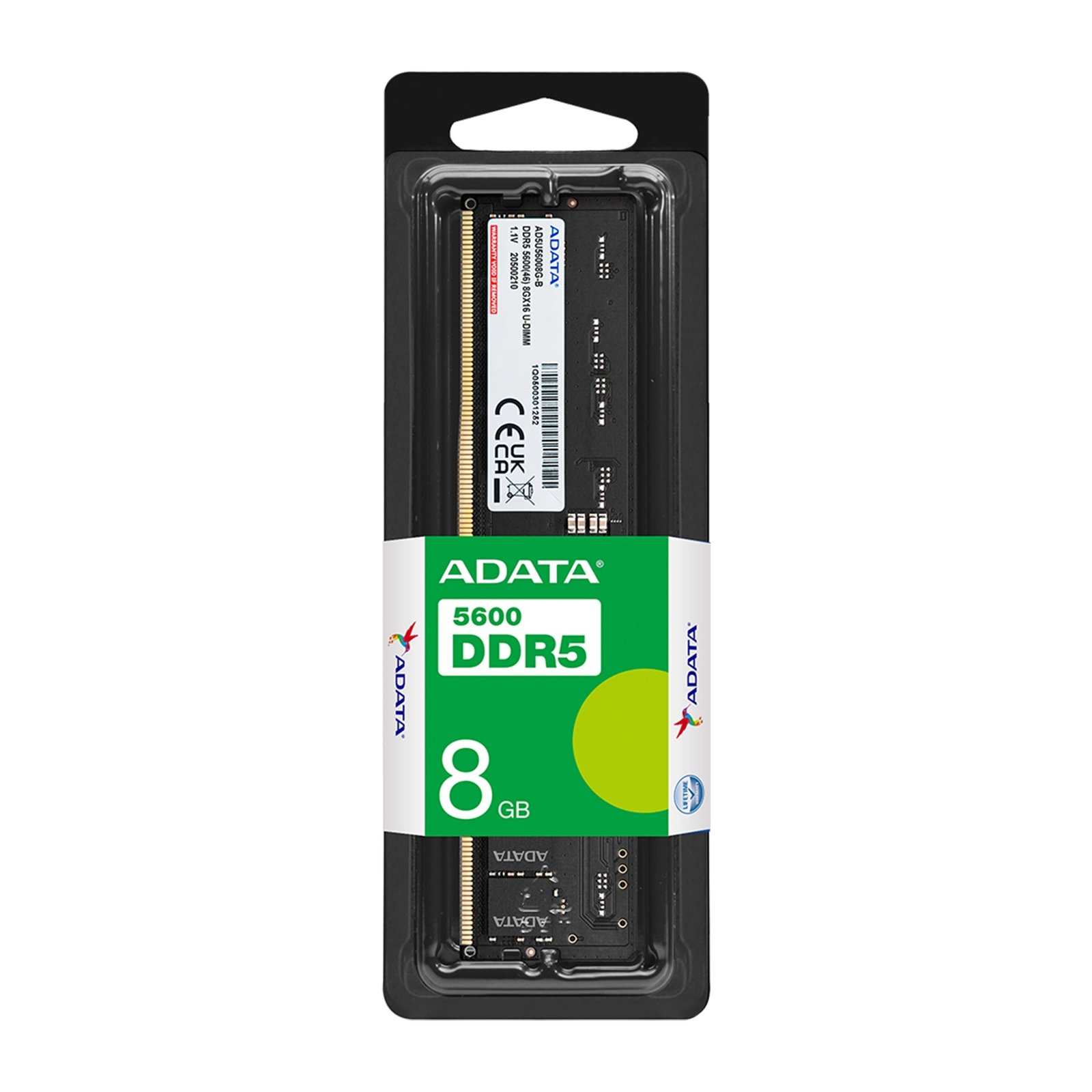 Barrette Mémoire ADATA U-DIMM (bureau) 8 Go DDR5 5600MHz – AD5U56008G-S