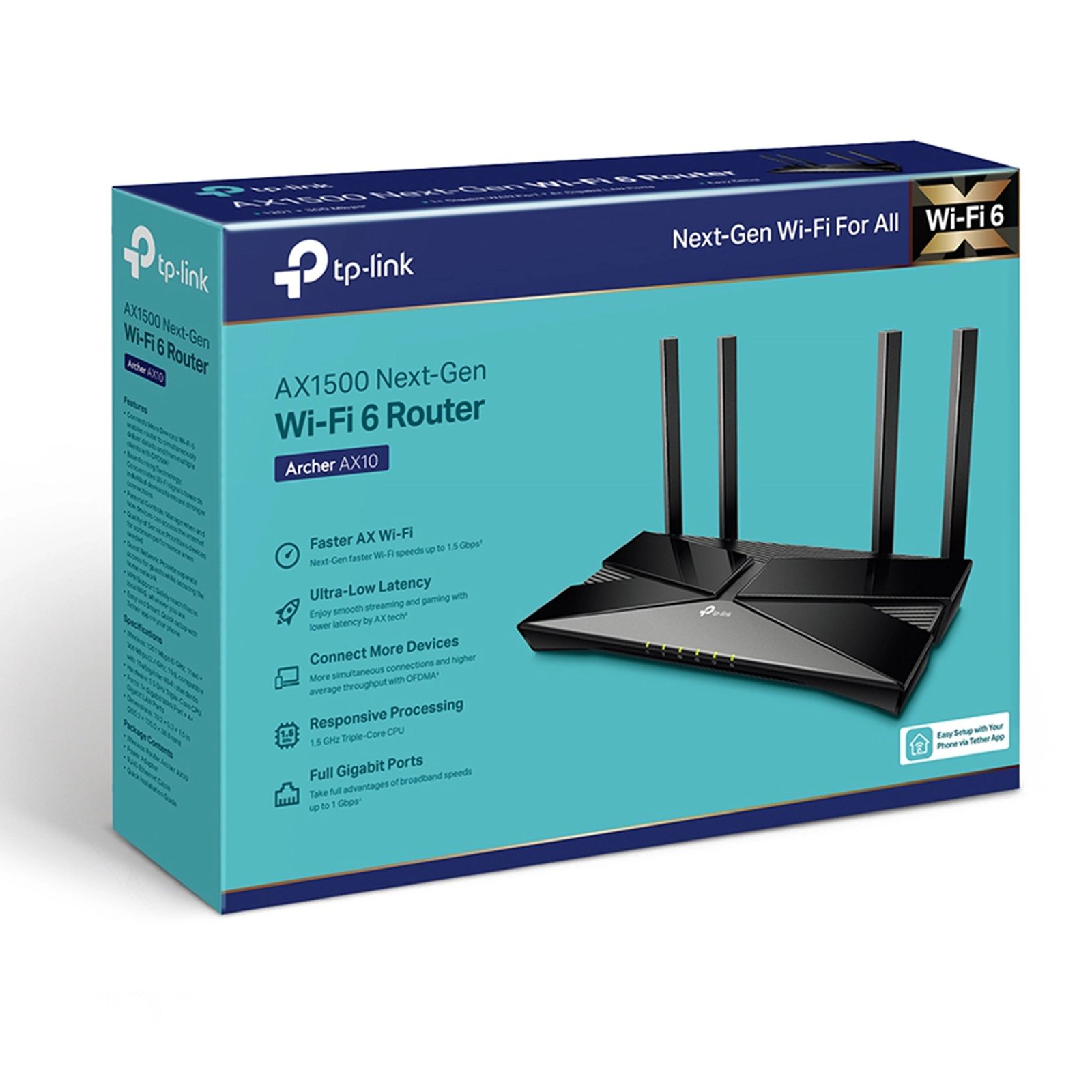 Point d'Accès TP-Link Archer AX10 AX1500 WiFi 6 Bi-Bande