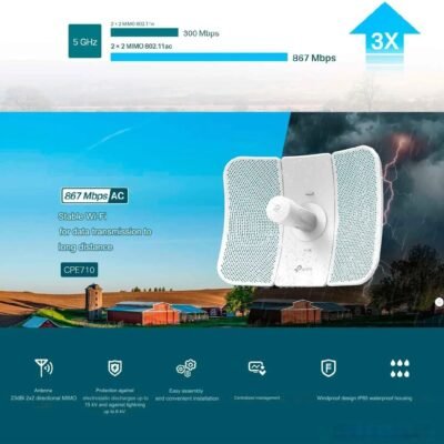 Station CPE TP-Link CPE710 Extérieur 867 Mbps 5GHz – Image 3