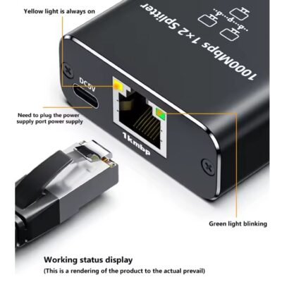 Splitter Réseau RJ45 1x2 – 1000 Mbps – Image 3