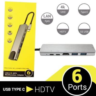 Adaptateur Multifonction USB-C vers HDTV 6 Ports – Image 3