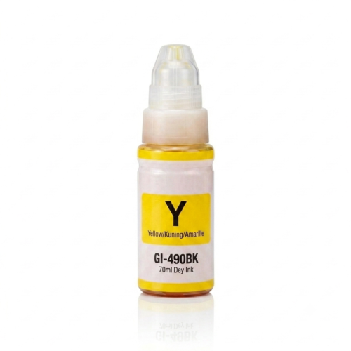 Bouteille d'Encre Compatible Canon GI-490 - Jaune (70ml)