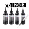Pack 4 Bouteilles d'Encre Universelle - Noir (4x100ml) + 1 Seringue