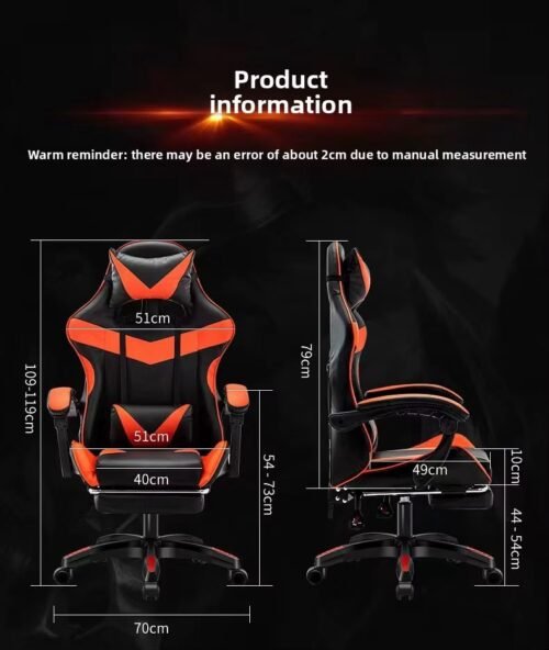 Alternative view of Chaise Gamer Ergonomique Inclinable - Noir & Rouge (PROMOTION!!!!!)