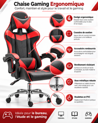 Chaise Gamer Ergonomique